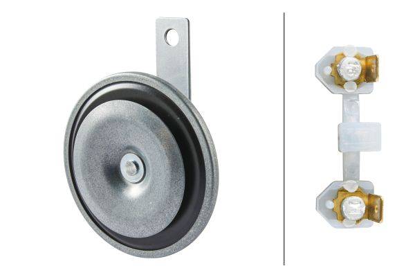 HELLA 3AL 006 958-821 Horn - M26 - 24V - 115dB(A) - Frequenzbereich: 400Hz - Hochton - Gehäusefarbe: