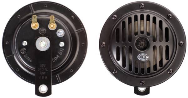 HELLA 3CB 004 811-042 Horn - DL50 - 12V - 114dB(A) - Frequenzbereich: 310/380Hz - Gehäusefarbe: schw