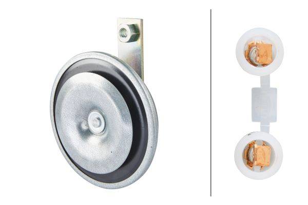 HELLA 3AL 002 952-841 Horn - M26 - 12V - 115dB(A) - Frequenzbereich: 335Hz - Tiefton - Gehäusefarbe: