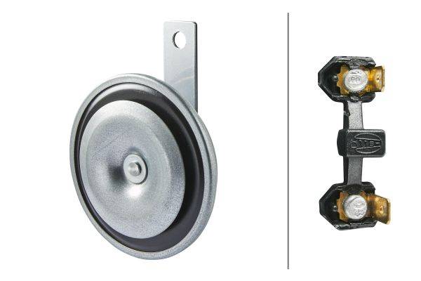 HELLA 3AL 006 958-811 Horn - M26 - 12V - 115dB(A) - Frequenzbereich: 400Hz - Hochton - Gehäusefarbe: