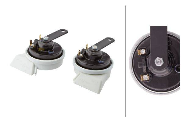 HELLA 3FH 007 728-861 Fanfare - TE16 - 12V - Frequenzbereich: 400/500Hz - Set