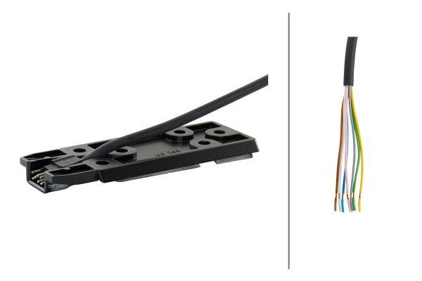 HELLA 9BP 501 238-012 Trägerplatte, Außenspiegel - Kabel: 4000mm - 7-polig