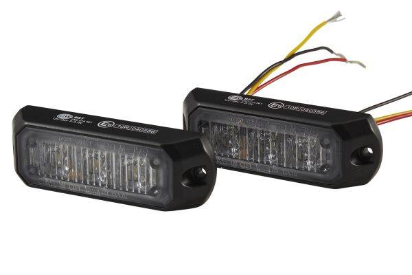 HELLA 2XD 014 561-801 LED-Blitz-Kennleuchte - BST - 12/24V - weiß - Anbau/geschraubt - glasklar - we