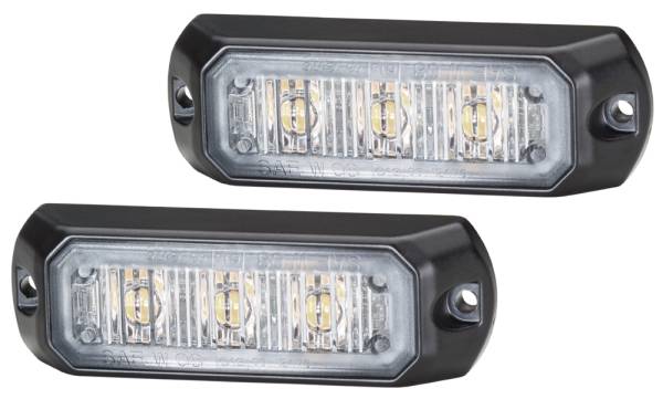 HELLA 2XD 014 561-801 LED-Blitz-Kennleuchte - BST - 12/24V - weiß - Anbau/geschraubt - glasklar - we