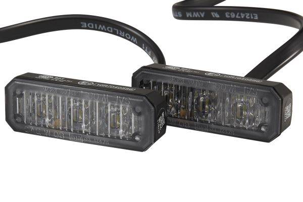 HELLA 2XD 014 561-901 LED-Blitz-Kennleuchte - BST - 12/24V - weiß - Anbau/geschraubt - glasklar - we