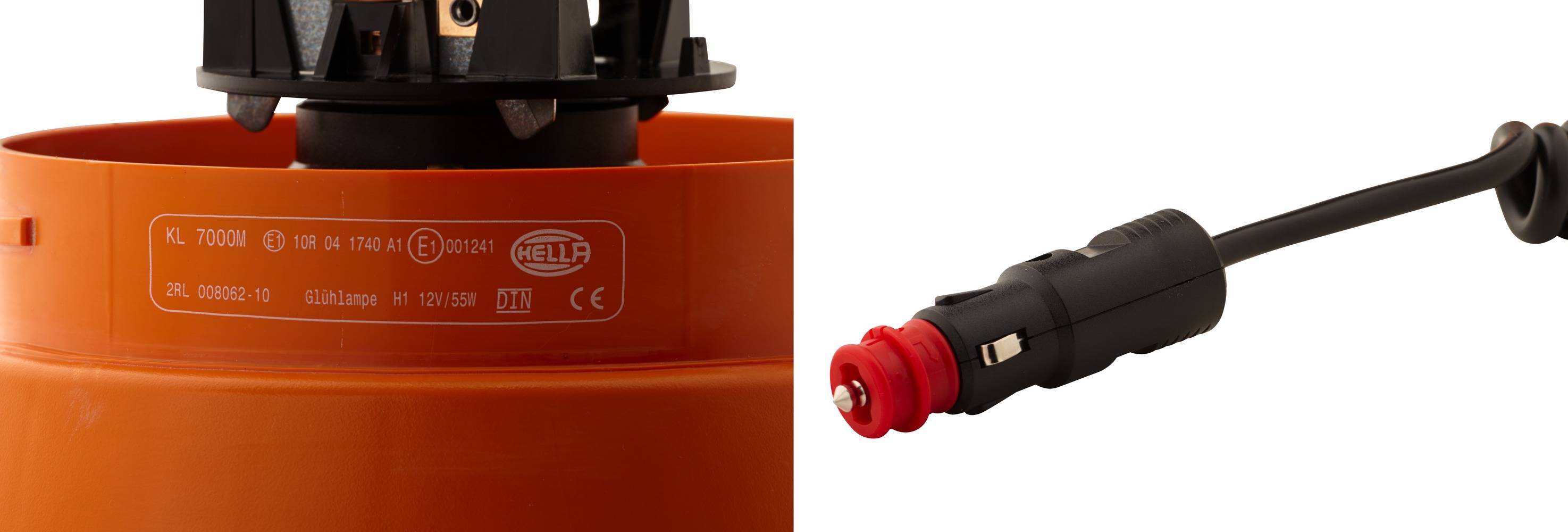 HELLA 2RL 008 062-101 Halogen-Rundumkennleuchte - KL 7000 - 12V - gelb - Magnetbefestigung - gelb -