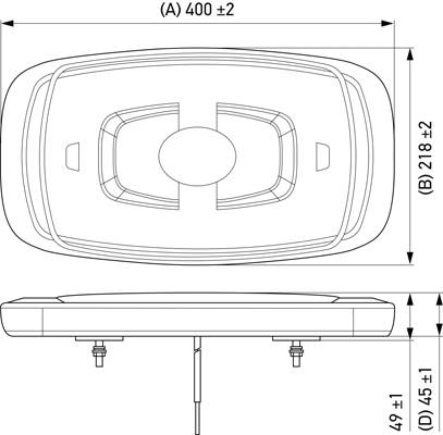HELLA 2RL 014 565-221 LED-Warnleuchte - Mini Lightbar - 12/24V - Magnetbefestigung - glasklar - gelb