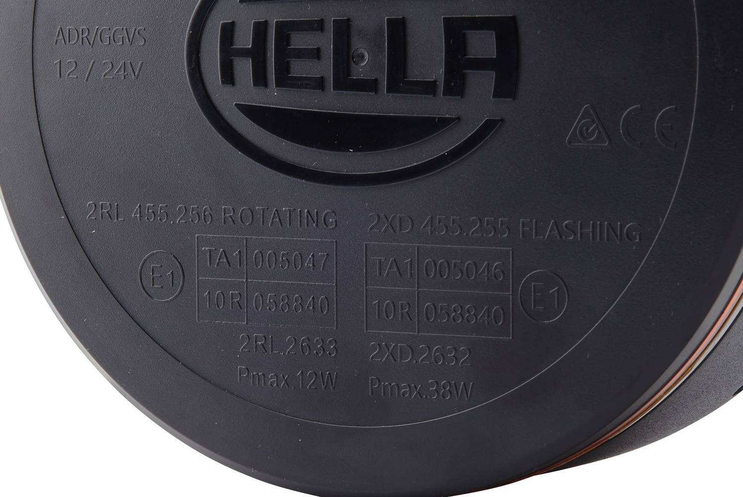 HELLA 2RL 455 256-011 Rundumkennleuchte - K-LED Rebelution - 12/24V - Rohrstutzen, flexibel - amber