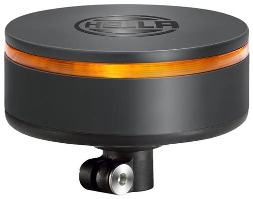 HELLA 2RL 455 256-011 Rundumkennleuchte - K-LED Rebelution - 12/24V - Rohrstutzen, flexibel - amber
