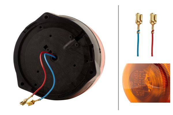 HELLA 2RL 010 979-001 LED-Rundumkennleuchte - RotaLED - 12/24V - gelb - Anbau/geschraubt - gelb - Ka