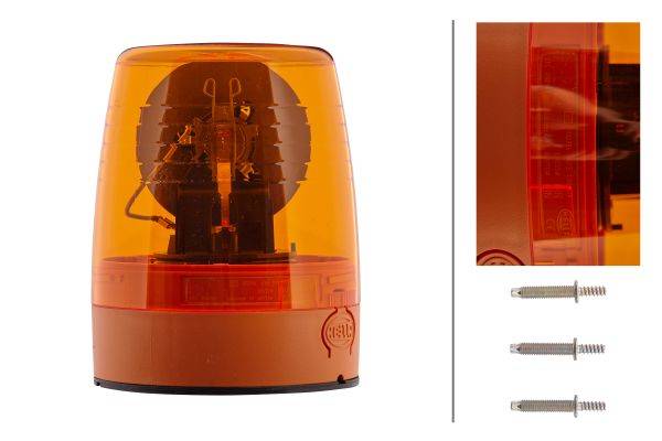 HELLA 2RL 008 965-001 Halogen-Rundumkennleuchte - KL JuniorPlus - 12V - gelb - Anbau/geschraubt - ge