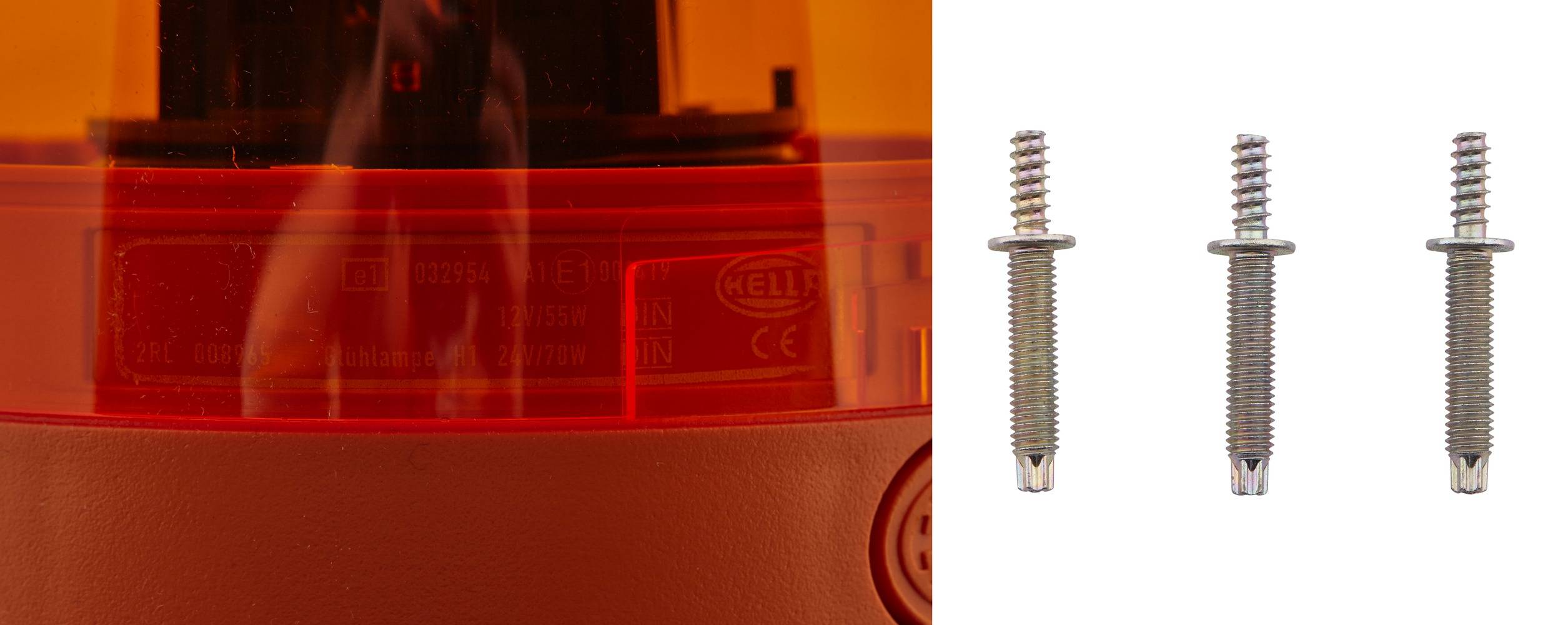 HELLA 2RL 008 965-001 Halogen-Rundumkennleuchte - KL JuniorPlus - 12V - gelb - Anbau/geschraubt - ge