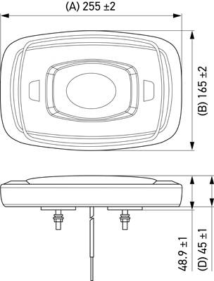 HELLA 2RL 014 566-421 LED-Warnleuchte - Micro Lightbar - 12/24V - Magnetbefestigung - glasklar - gel
