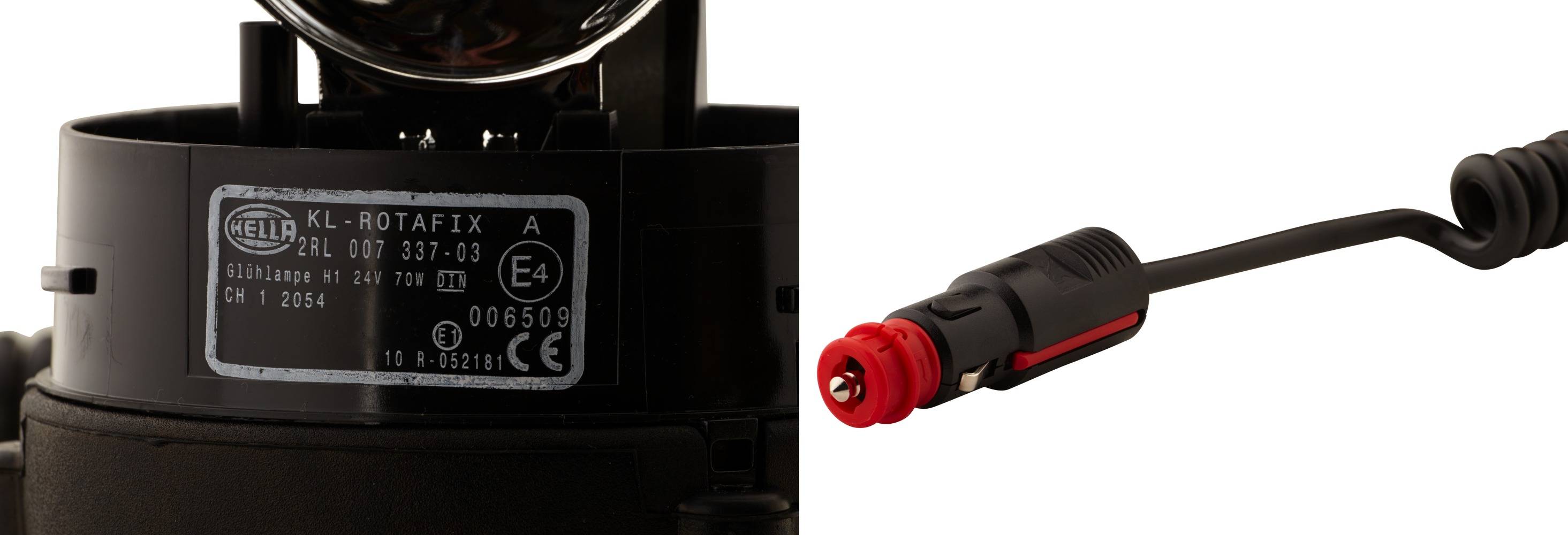 HELLA 2RL 007 337-031 Halogen-Rundumkennleuchte - KL Rotafix - 24V - gelb - Magnetbefestigung - gelb