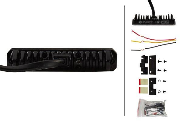 HELLA 2XD 012 160-811 LED-Blitz-Kennleuchte - BST - 12/24V - blau - Anbau/geschraubt - glasklar - bl