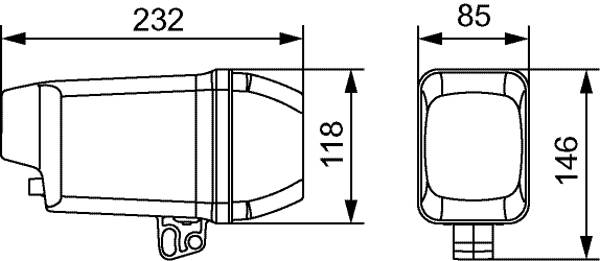 HELLA 2XA 996 200-101 LED-Arbeitsscheinwerfer - Projection Module - 12/24/48V