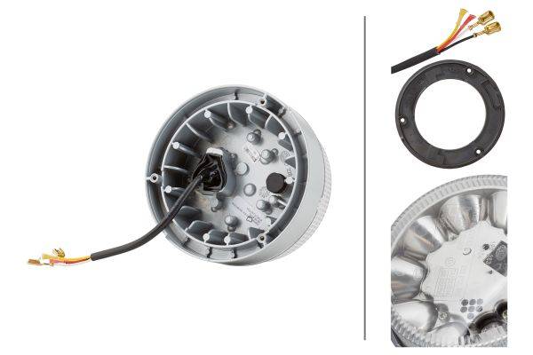HELLA 2XD 012 980-001 LED-Blitz-Kennleuchte - K-LED Blizzard - 12/24V - gelb - geschraubt - glasklar