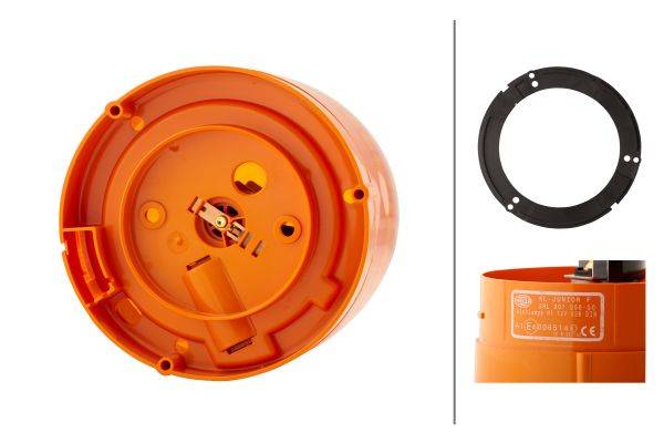 HELLA 2RL 007 550-001 Halogen-Rundumkennleuchte - KL Junior - 12V - gelb - Anbau/geschraubt - gelb -