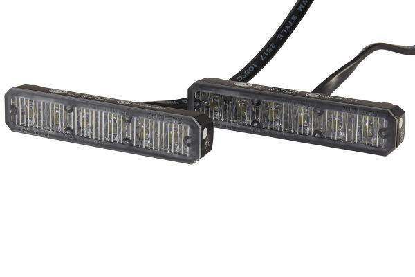 HELLA 2XD 012 160-881 LED-Blitz-Kennleuchte - BST - 12/24V - weiß - Einbau/geschraubt - glasklar - w