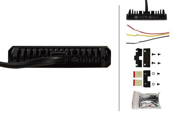 HELLA 2XD 012 160-881 LED-Blitz-Kennleuchte - BST - 12/24V - weiß - Einbau/geschraubt - glasklar - w