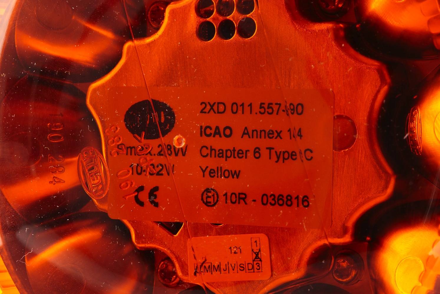 HELLA 2XD 011 557-901 LED-Blitz-Kennleuchte - K-LED 2.0 - 12/24V - gelb - Rohrstutzen, flexibel - ge