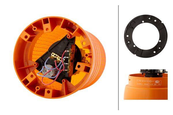 HELLA 2RL 008 061-101 Halogen-Rundumkennleuchte - KL 7000 - 12V - gelb - Anbau/geschraubt - gelb - S