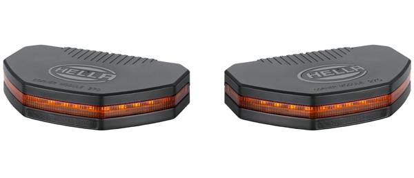 HELLA 2XD 455 355-001 Blitz-Kennleuchte - Corner Module 270 - 12/24V - geschraubt - gelb - gelb - Ka