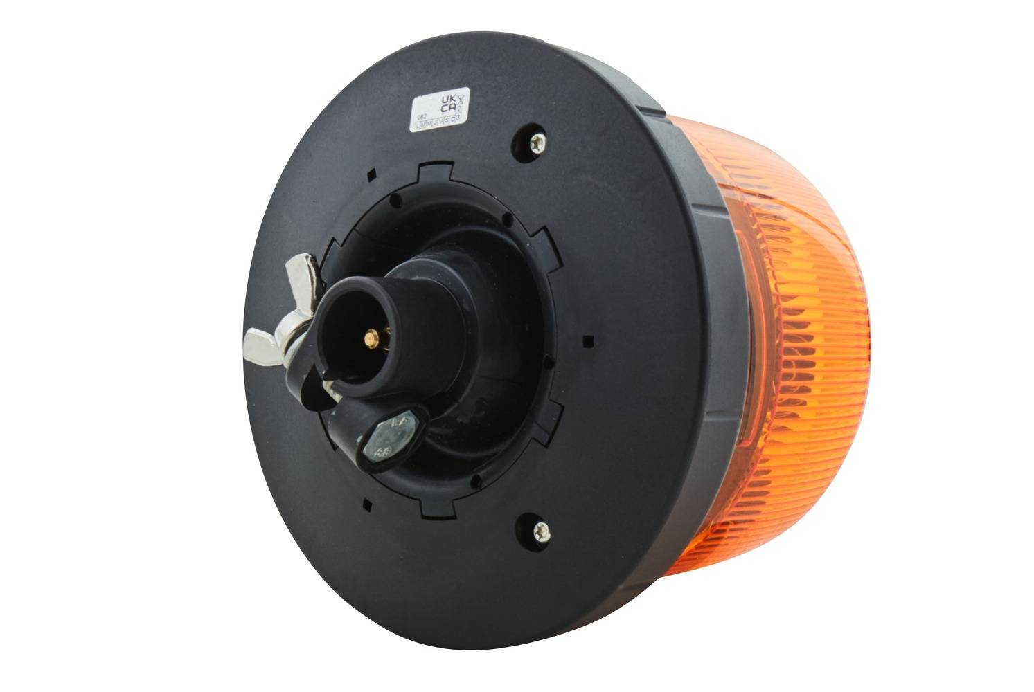HELLA 2RL 014 979-031 Rundumkennleuchte - RotaLED Compact - 12/24V - Rohrstutzen, flexibel - gelb -