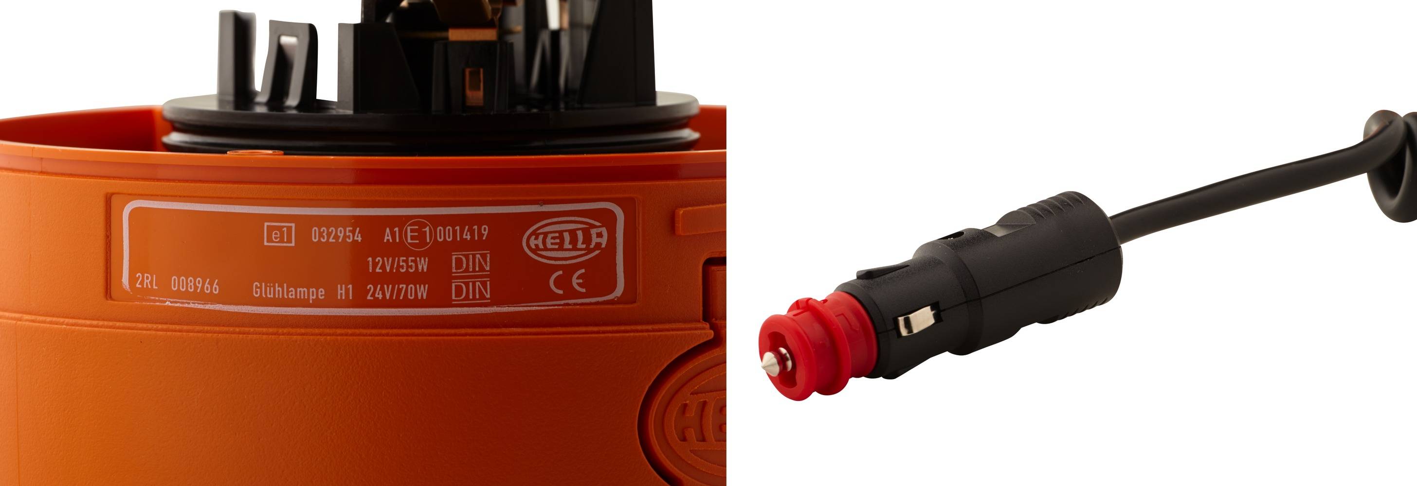 HELLA 2RL 008 966-001 Halogen-Rundumkennleuchte - KL JuniorPlus - 12V - gelb - Magnetbefestigung - g