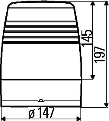 HELLA 2RL 008 966-001 Halogen-Rundumkennleuchte - KL JuniorPlus - 12V - gelb - Magnetbefestigung - g