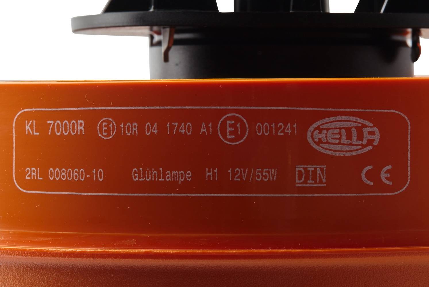 HELLA 2RL 008 060-101 Halogen-Rundumkennleuchte - KL 7000 - 12V - gelb - Rohrstutzen - gelb