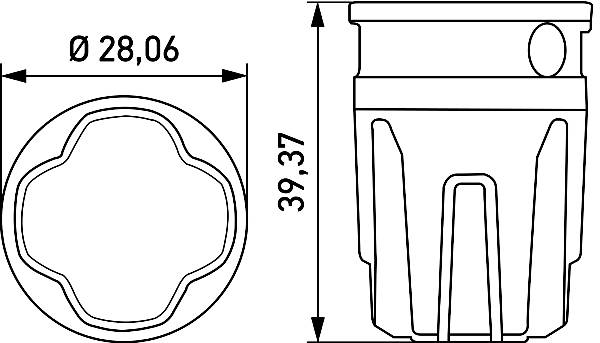 HELLA 2XD 014 564-021 Blitz-Kennleuchte - BST-Round - 12/24V - rot/blau - Einbau - glasklar - Anbau