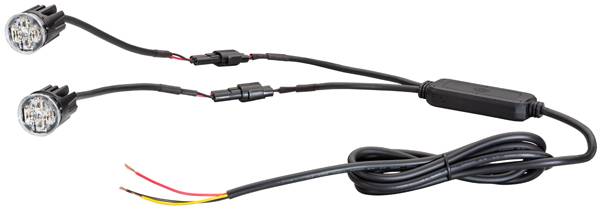 HELLA 2XD 014 564-611 Blitz-Kennleuchte - BST-Round - 12/24V - rot/gelb - Einbau - glasklar - Anbau