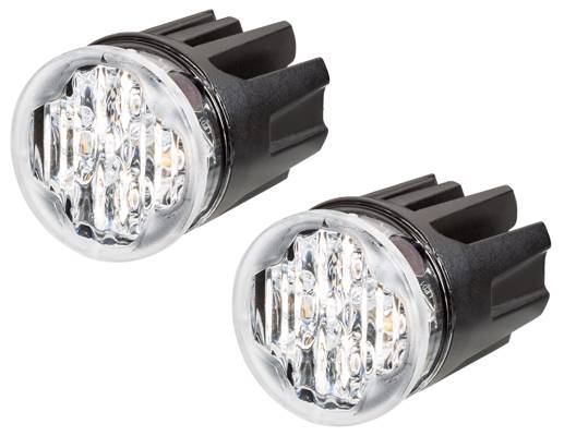HELLA 2XD 014 564-021 Blitz-Kennleuchte - BST-Round - 12/24V - rot/blau - Einbau - glasklar - Anbau