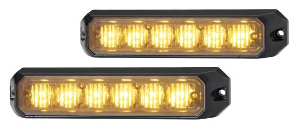 HELLA 2XD 014 560-201 LED-Blitz-Kennleuchte - BST - 12/24V - gelb - Anbau/geschraubt - glasklar - ge