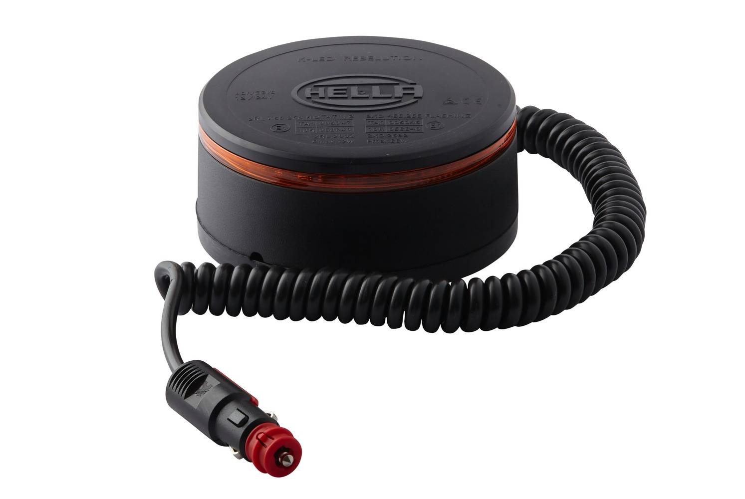 HELLA 2RL 455 256-021 Rundumkennleuchte - K-LED Rebelution - 12/24V - Magnetbefestigung - amber - Ka