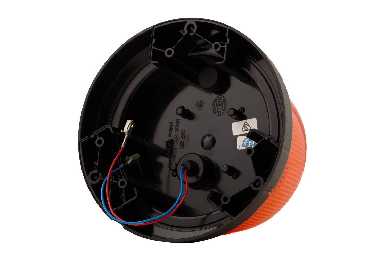 HELLA 2RL 014 979-001 LED-Rundumkennleuchte - RotaLED Compact - 12/24V - gelb - geschraubt - gelb -