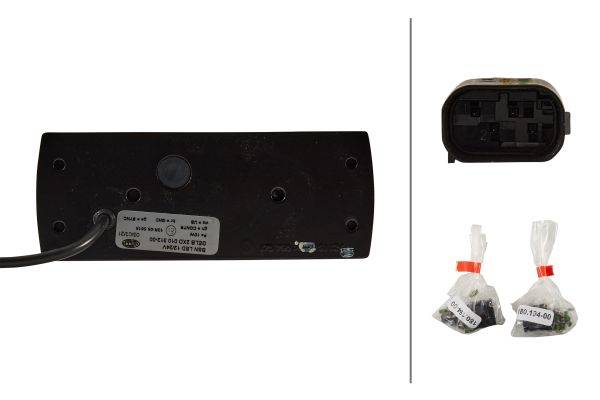 HELLA 2XD 010 312-811 Blitz-Kennleuchte - BSN-LED - 12/24V - gelb - Kabel: 300mm - Set