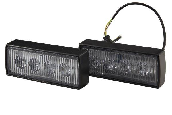 HELLA 2XD 010 312-811 Blitz-Kennleuchte - BSN-LED - 12/24V - gelb - Kabel: 300mm - Set
