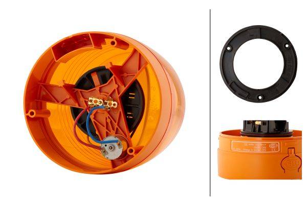 HELLA 2RL 008 965-011 Halogen-Rundumkennleuchte - KL JuniorPlus - 24V - gelb - Anbau/geschraubt - ge