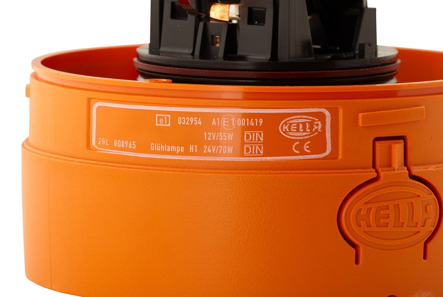 HELLA 2RL 008 965-011 Halogen-Rundumkennleuchte - KL JuniorPlus - 24V - gelb - Anbau/geschraubt - ge