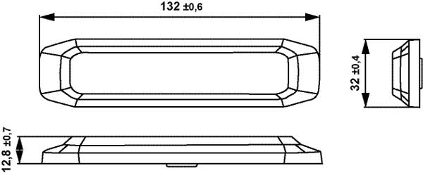 HELLA 2XD 014 562-811 LED-Blitz-Kennleuchte - BST-Slim - 12/24V - rot/blau - Anbau/geschraubt - glas