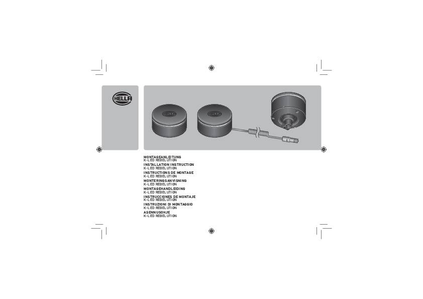 HELLA 2RL 455 256-001 LED-Rundumkennleuchte - K-LED Rebelution - 12/24V - gelb - geschraubt - gelb -