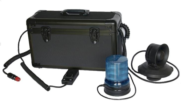 Mobile Warnanlage im Pilotenkoffer