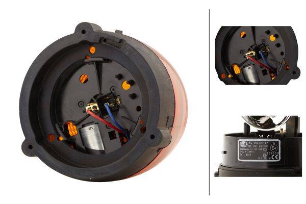 HELLA 2RL 007 337-001 Halogen-Rundumkennleuchte - KL Rotafix - 12V - gelb - Anbau/geschraubt - gelb