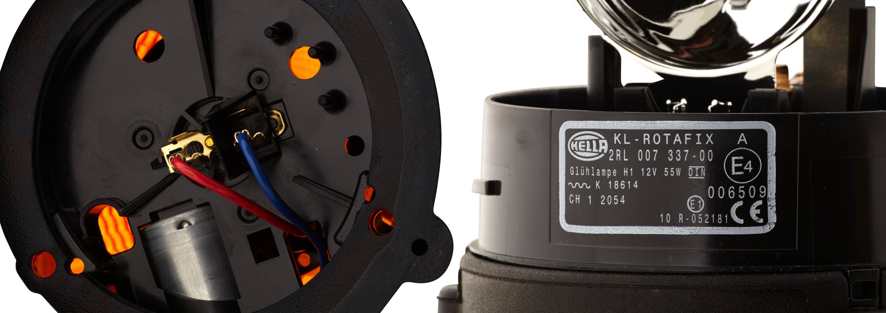 HELLA 2RL 007 337-001 Halogen-Rundumkennleuchte - KL Rotafix - 12V - gelb - Anbau/geschraubt - gelb