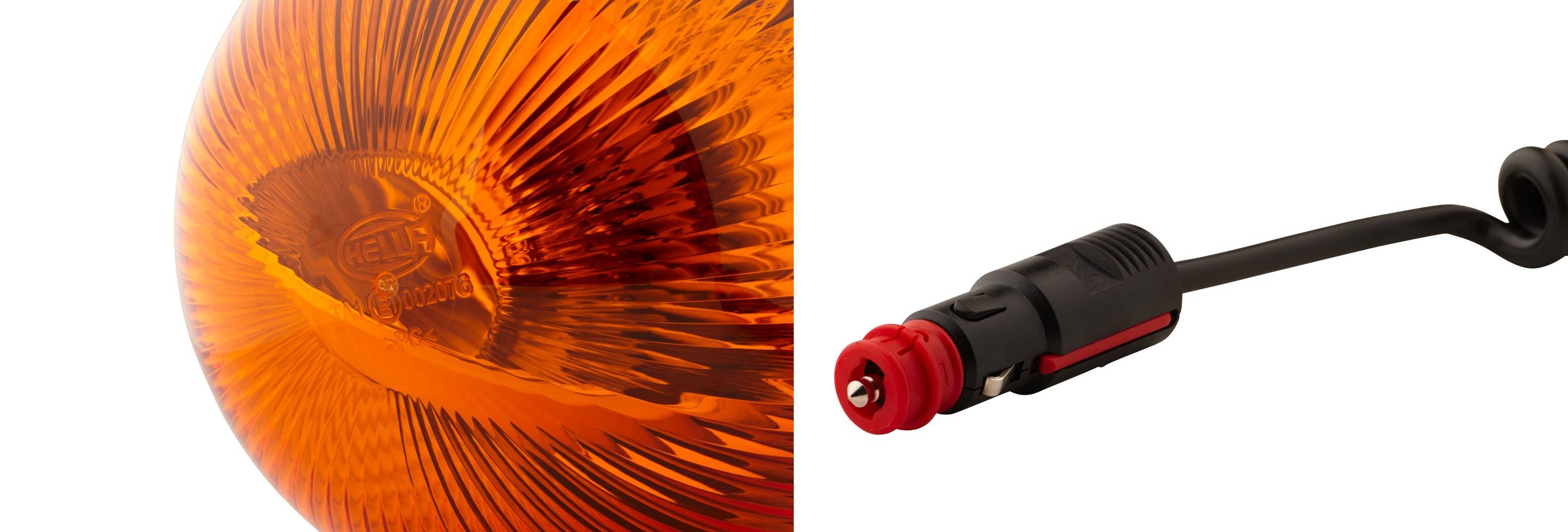 HELLA 2RL 009 506-301 Halogen-Rundumkennleuchte - Rota Compact - 12V - gelb - Magnetbefestigung - ge