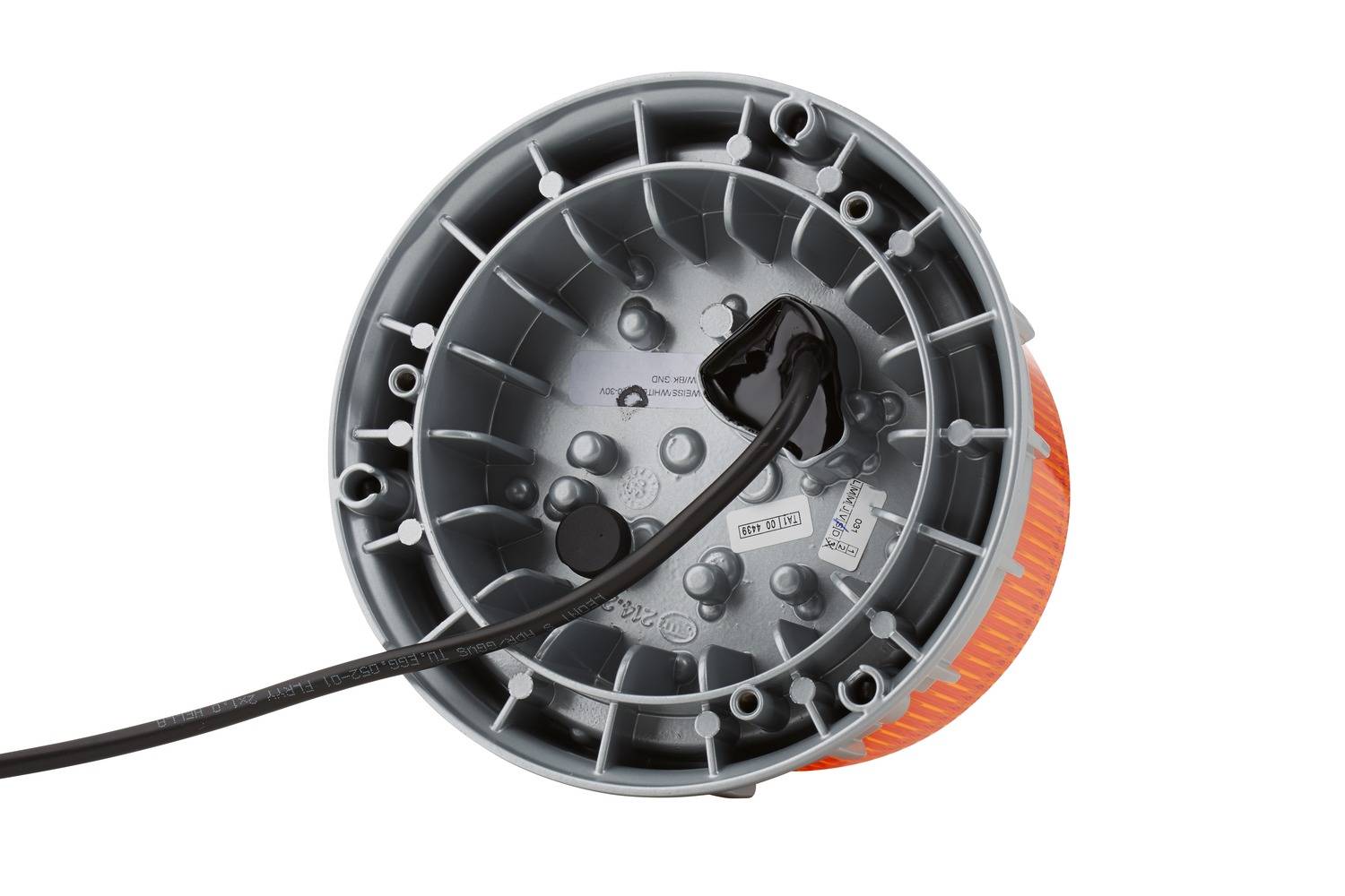 HELLA 2RL 012 983-301 LED-Rundumkennleuchte - K-LED 1.2 - 12/24V - gelb - Anbau/geschraubt - gelb -