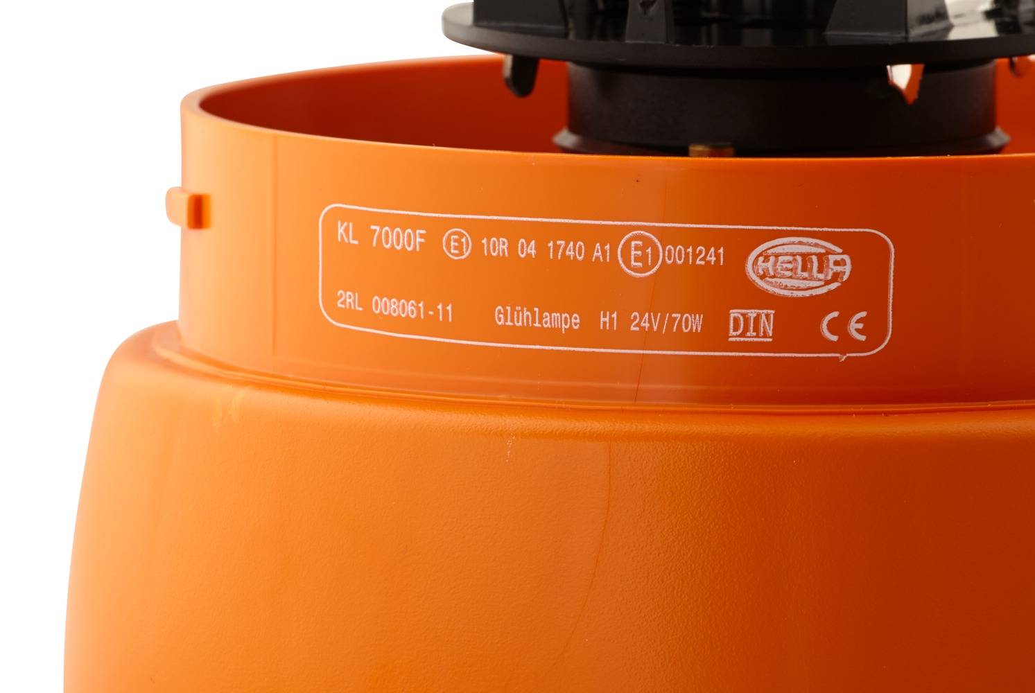 HELLA 2RL 008 061-111 Halogen-Rundumkennleuchte - KL 7000 - 24V - gelb - Anbau/geschraubt - gelb - S