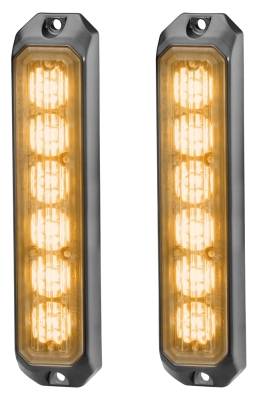HELLA 2XD 012 160-951 LED-Blitz-Kennleuchte - BST - 12/24V - gelb - Anbau/geschraubt - glasklar - ge
